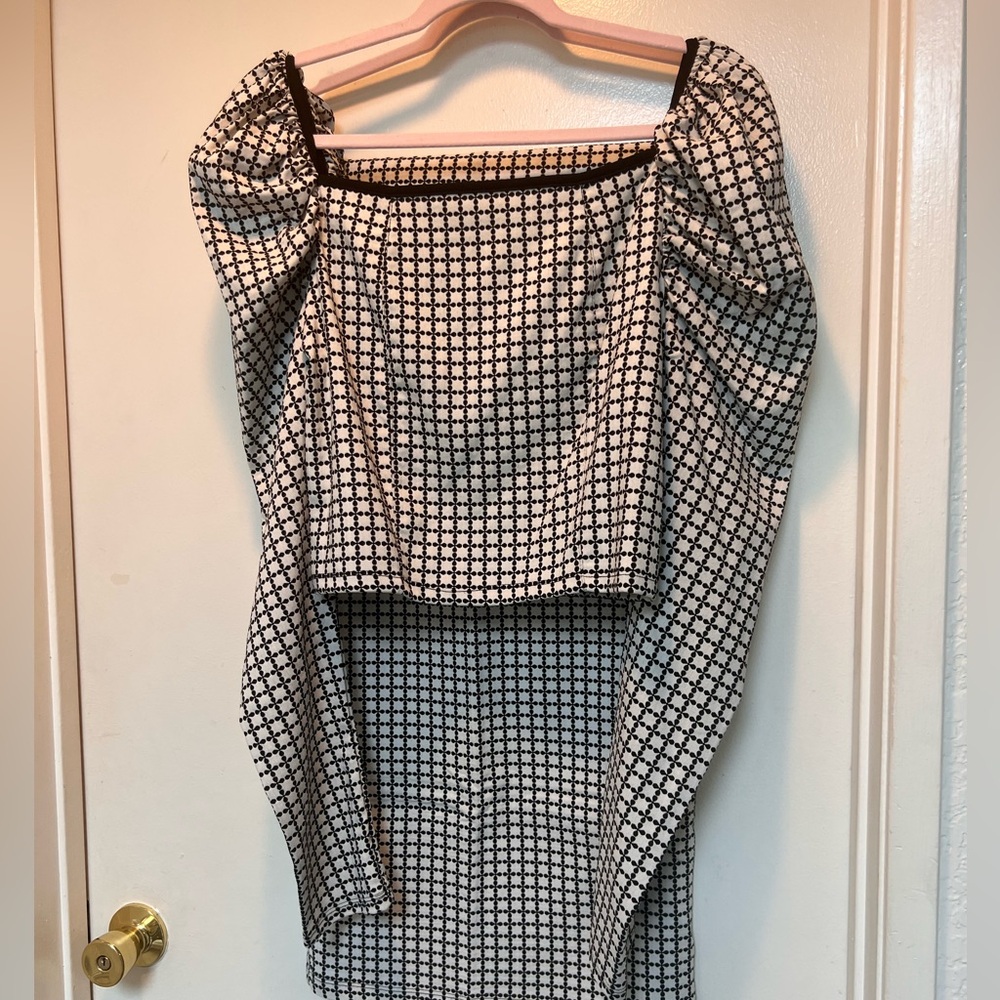 2 piece set! Top puffed sleeves with a pencil maxi skirt!!